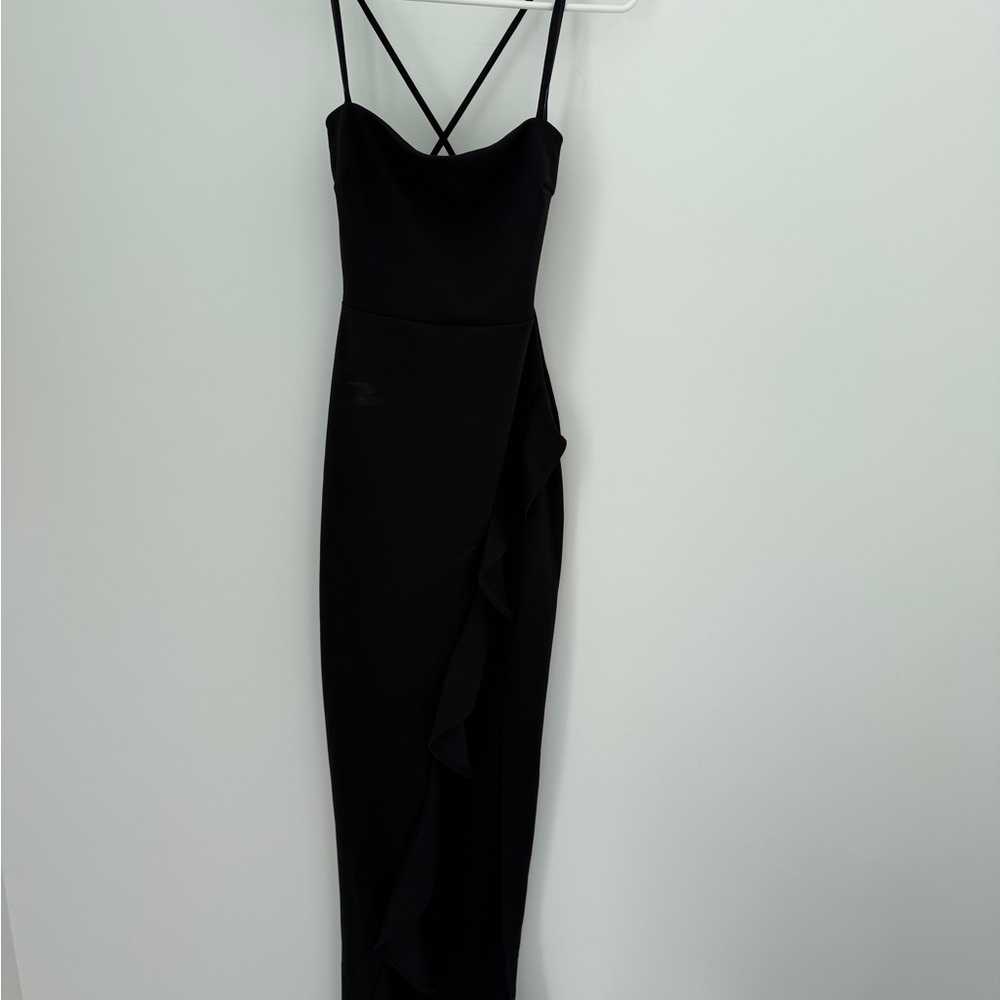Windsor Black Spaghetti Strap Slip Dress